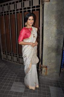 Konkona Sen Sharma poses for the media at Soha Ali Khan and Kunal Khemu's Wedding Reception