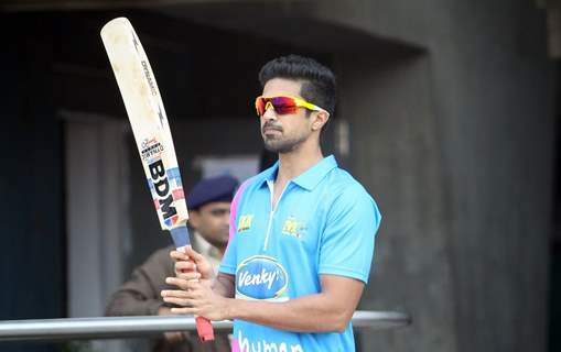 Saqib Saleem was snapped during Mumbai Heroes Match at CCL