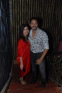 Shreyas Talpade and his wife at the Birthday Celebration