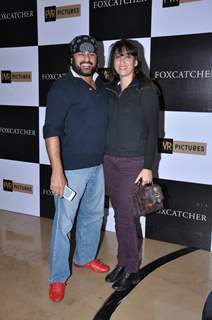 Ayub Khan was seen with his wife at the Premiere of Foxcatcher