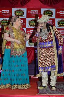 Delnaaz Irani and Kiku Sharda at the Launch of Akbar Birbal