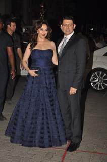 Madhuri Dixit with her husband at the 60th Britannia Filmfare Awards