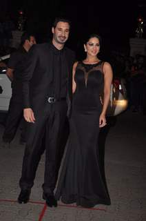 Sunny Leone with her husband Daneil Weber were seen at the 60th Britannia Filmfare Awards