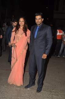 R. Madhavan with his wife at the 60th Britannia Filmfare Awards