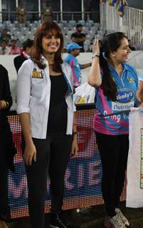 Huma Qureshi was snapped at the CCL Match Between Mumbai Heroes and Telugu Warriors