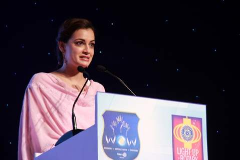 Dia Mirza addressing the audience at Discon District Conference