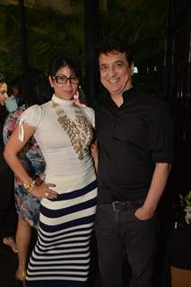 Sajid Nadiadwala poses with wife Wardha Khan at Jyoti Kapoor's Jewellery Exhibition