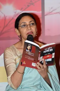 Deepti Naval was snapped reading a few lines from the Book at the Launch