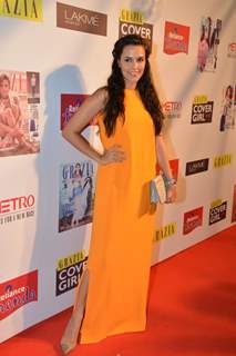 Neha Dhupia poses for the media at Grazia Cover Girl Hunt