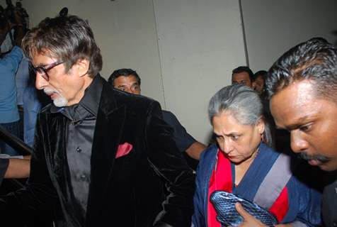 Amitabh Bachchan and Jaya Bachchan were snapped at the Special Screening of Shamitabh