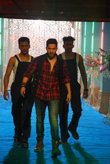 Varun Dhawan performs during the Promotions of Badlapur on CID