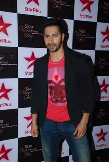 Varun Dhawan poses for the media at Valentines Day Event by Star Plus