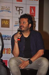 Vikas Bahl interacts with the audience at the Promotions of NH10