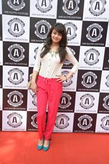 Sneha Ullal poses for the media at Asha Karla's Summer 2015 Couture Collection