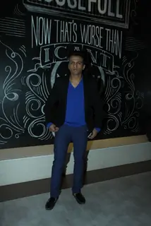 Abhijeet Sawant poses for the media at the Premier of Marathi Movie Baji