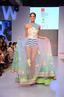 Lisa Haydon walks the ramp at India Beach Fashion Week