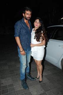 Jay Bhanushali poses with wife Mahhi Vij at Ahmed Khan's Marriage Anniversary Bash