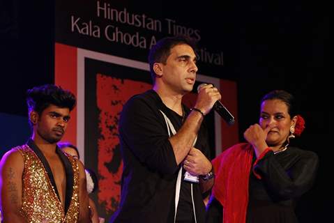 Ashley Lobo interacts with the audience at Kala Ghoda Arts Festival 2015