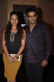 R. Madhavan along with wife Sarita Birje at the Launch of Farhad Samar's Book'Flash Point'