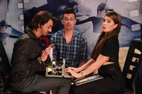Jacqueline Fernandes and Arjun Rampal snapped during the Promotions of Roy