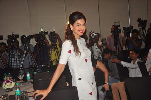 Gauahar Khan poses for the media at the Inauguration of Alma Medical