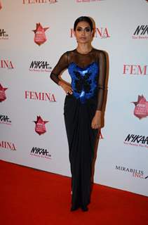 Sarah Jane Dias poses for the media at Femina Beauty Awards