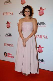 Huma Qureshi poses for the media at Femina Beauty Awards