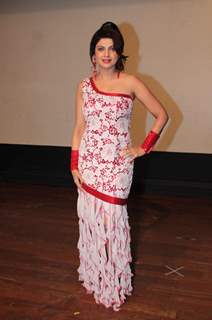 Varsha Usgaonkar poses for the media at Indo Korean Grand Musical Event by Sandip Soparkar