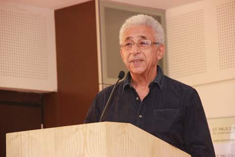 Naseeruddin Shah interacts with the audience at the Launch of Stpaulsice.com