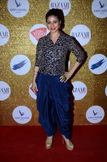 Tanishaa Mukerji poses for the media at Harper's Bazaar Bride Anniversary Bash