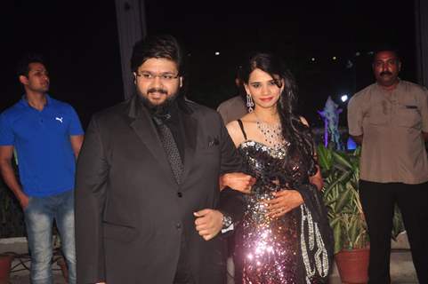 Smita Thackerey's Son with his wife at their Wedding Reception