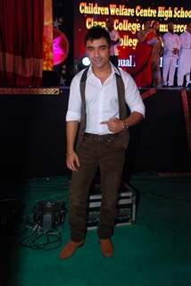 Ajaz Khan poses for the media at the Annual Day of Children's Welfare Centre High School