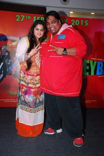 Vidhi Acharya and Ganesh Acharya pose for the media at the Promotions of Hey Bro