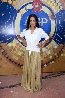Suchitra Pillai poses for the media at AGP Race