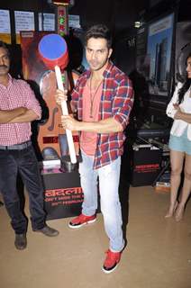 Varun Dhawan poses for the media at the Promotions of Badlapur