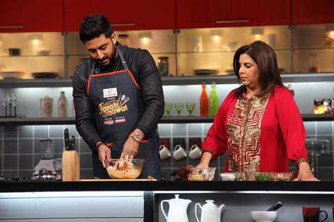 Abhishek Bachchan tries his hand at cooking on Farah Ki Daawat