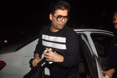 Karan Johar was snapped at Zoya Akhtar's Birthday Bash