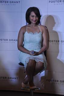 Sonakshi Sinha poses for the media at the Launch of Foster Grant Signature
