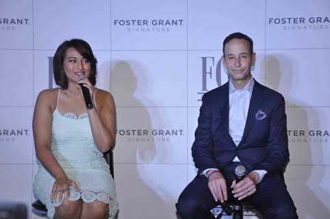 Sonakshi Sinha interacts with the audience at the Launch of Foster Grant Signature