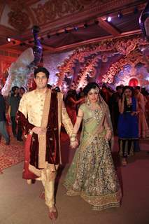 Tulsi Kumar and Hitesh Rahlan arrive at their Sangeet Ceremony