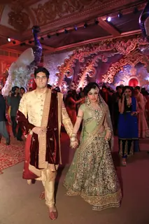 Tulsi Kumar and Hitesh Rahlan arrive at their Sangeet Ceremony