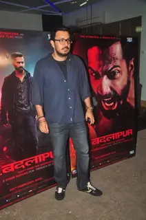 Dinesh Vijan poses for the media at the Special Screening of Badlapur