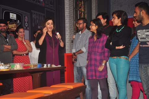 Farah Khan interacts with the media at the Launch of Farah Ki Daawat