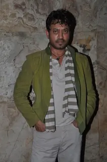 Irrfan Khan poses for the media at the Special Screening of Qissa