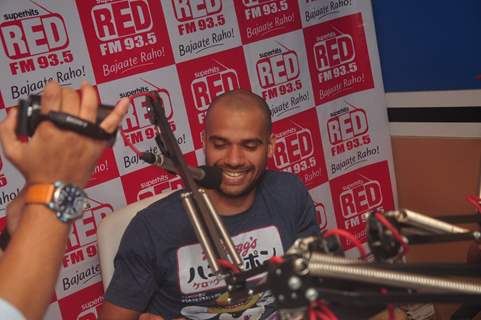 Neil Bhoopalam interacts with listeners at the Promotions of NH10 at Red FM