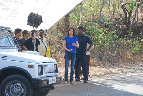 Anushka Sharma was snapped at the Promotions of NH10 on Savdhaan India