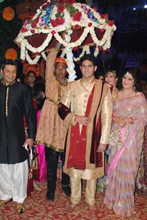 Hitesh Rahlan poses for the media at his Sangeet Ceremony