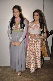 Kajal Aggarwal and Pooja Bedi pose for the media at Alert India NGO Event