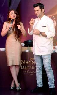 Soha Ali Khan interacts with the audience at Magnum Promotional Event