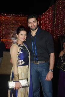 Kratika Sengar poses with Nikitin Dheer at the Launch of Servicewali Bahu